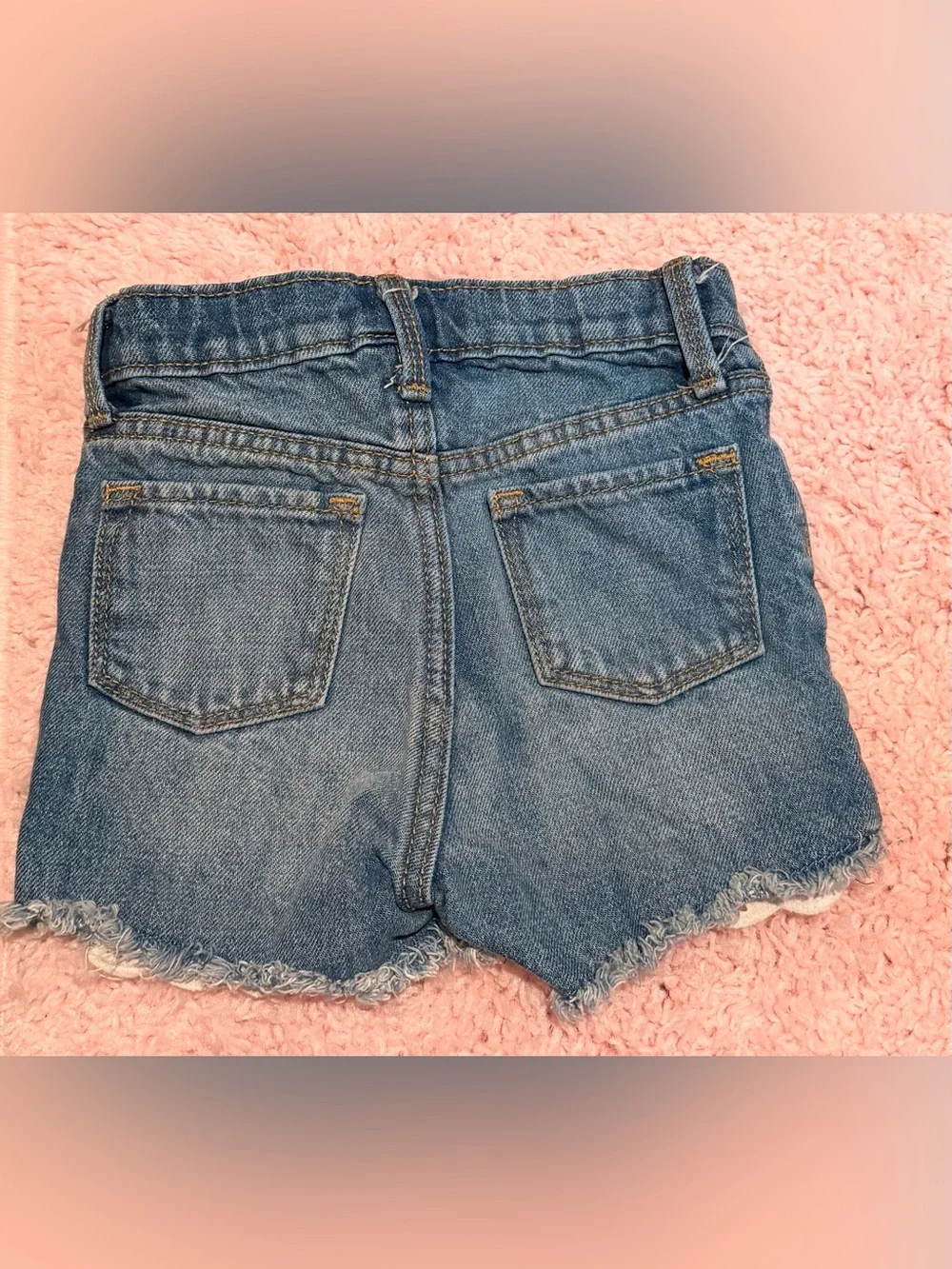 Old Navy Blue Denim Shorts with Lace Trim